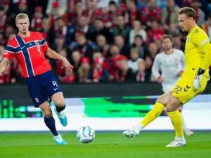 Video bóng đá Na Uy – Đan Mạch: Cú đúp Haaland, rượt đuổi gay cấn (UEFA Nations League)