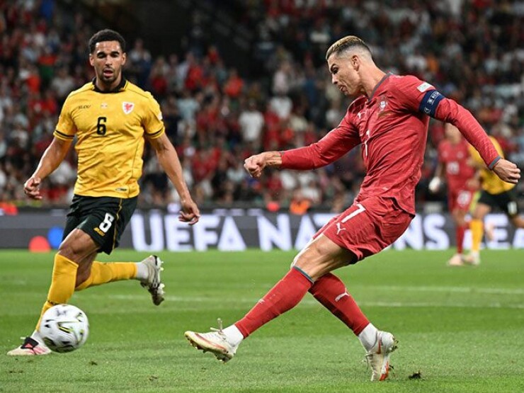 Video bóng đá Bồ Đào Nha – Xứ Wales: Cú sút xa may mắn, Ronaldo mừng hụt (UEFA Nations League)