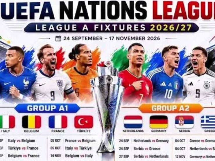 Lịch thi đấu UEFA Nations League 2026/27 mới nhất