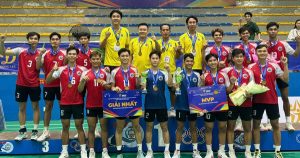 ĐH Trà Vinh giành cúp vô địch môn bóng chuyền nam